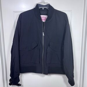 Levi's Techy Nylon Bomber Jacket Women’s L Black